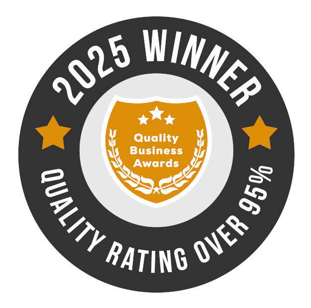 Official 2025 Quality Business Awards winner badge
