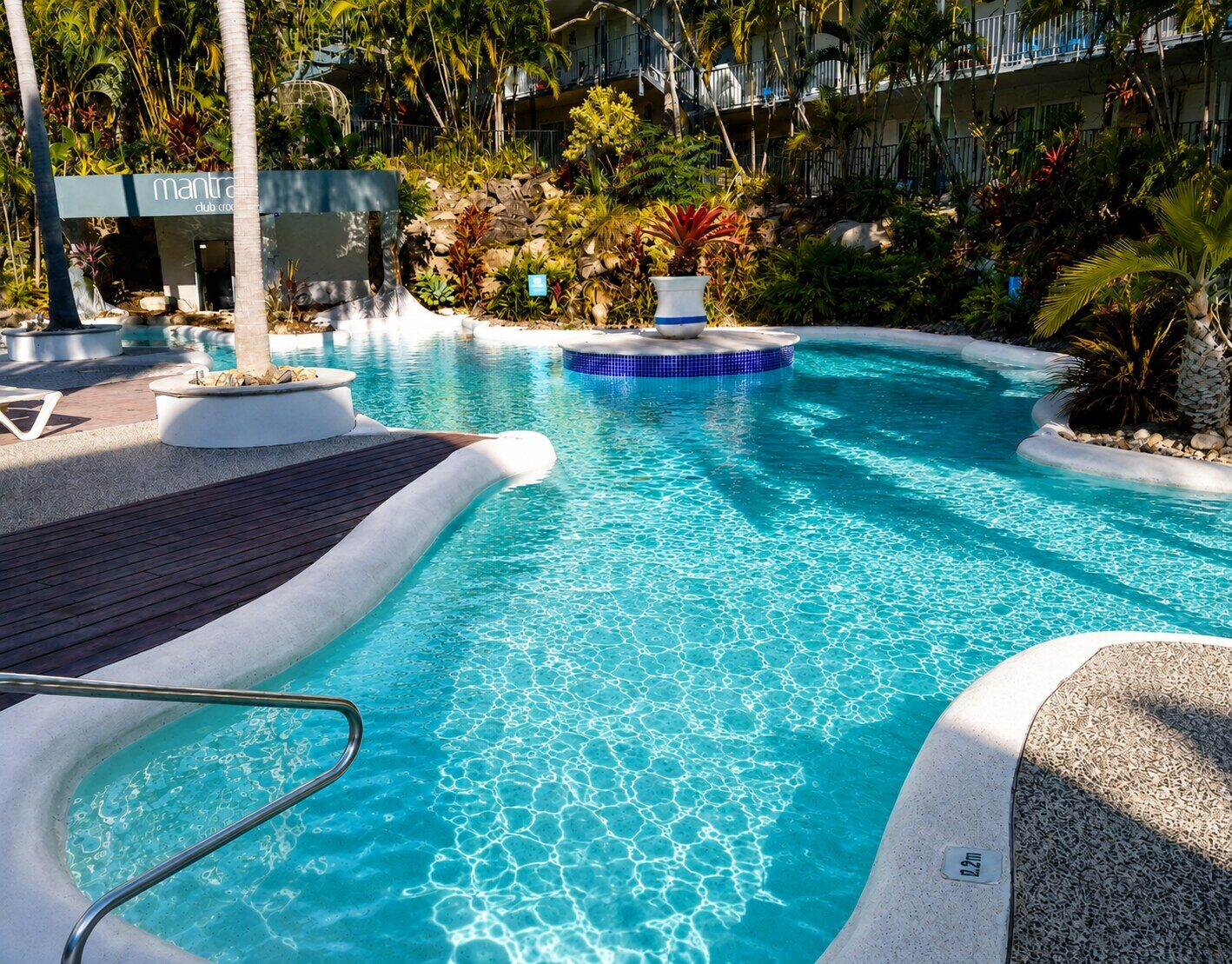 Clear resort pool at Club Croc