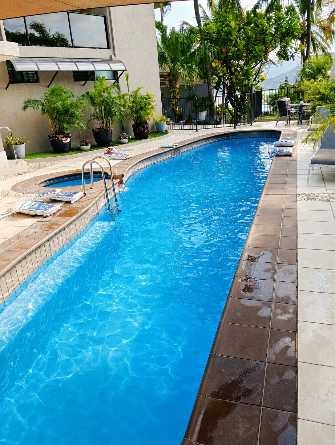 Clean residential lap pool