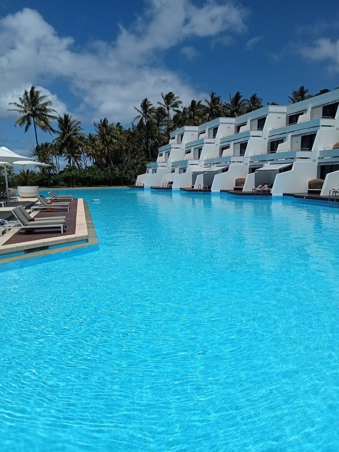 Tropical lagoon pool by the ocean